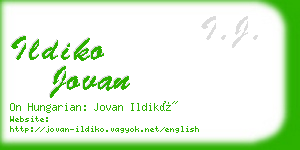 ildiko jovan business card
